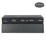 Komifa USB Hub for PS4 Slim, USB Adapter Expansion