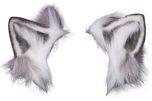 VIGVAN KYC Animal Ears Kawaii Plush Cat Ears Hair Clip Headdress Halloween Cosplay