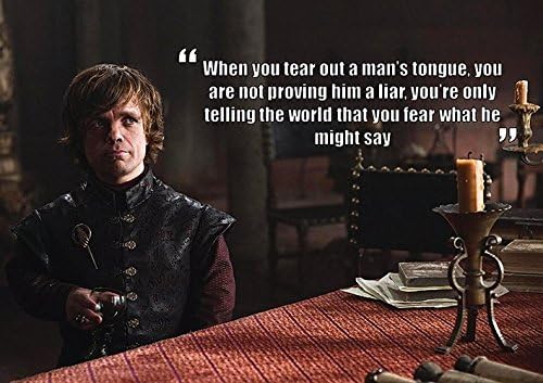 Tyrion Lannister Game of Thrones Quote Poster (A1 (841 X 594MM))