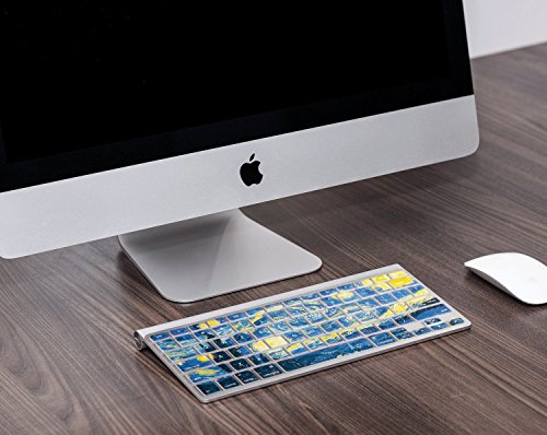 HERNGEE Starry Night by Van Gogh MacBook Keyboard Cover Compatible with MacBook Air 13" MacBook Pro 13" 15" 17" (with or Without Retina Display) and iMac Wireless