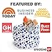 Creative QT Stuff ’n Sit Extra Large 38’’ Bean Bag Storage Cover for Stuffed Animals & Toys, Giant Beanbag Chair for Plush, Toddler & Kids Rooms Bedroom Organizer, Navy Polka Dot