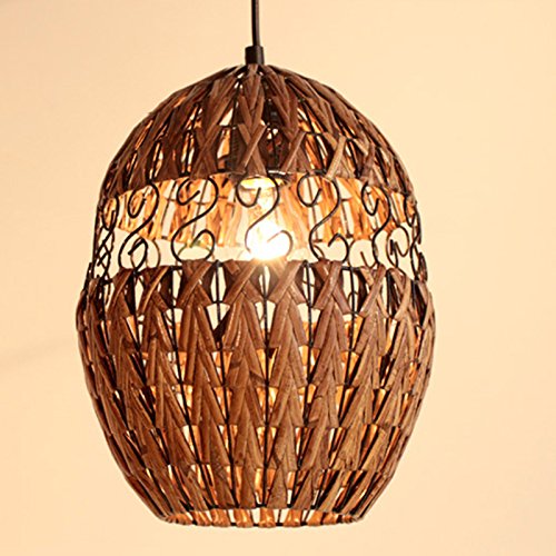 Arturesthome Handmade Rustic Rattan Lampshade Brown Art Craft