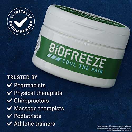 Biofreeze Menthol Pain Relieving Cream 3 OZ Jar For Pain Relief