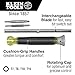 Klein Tools 32585 Multi-bit Precision Screwdriver Set, 4-in-1 Electronics Screwdriver with Industrial Strength Torx Bits, Spin Top