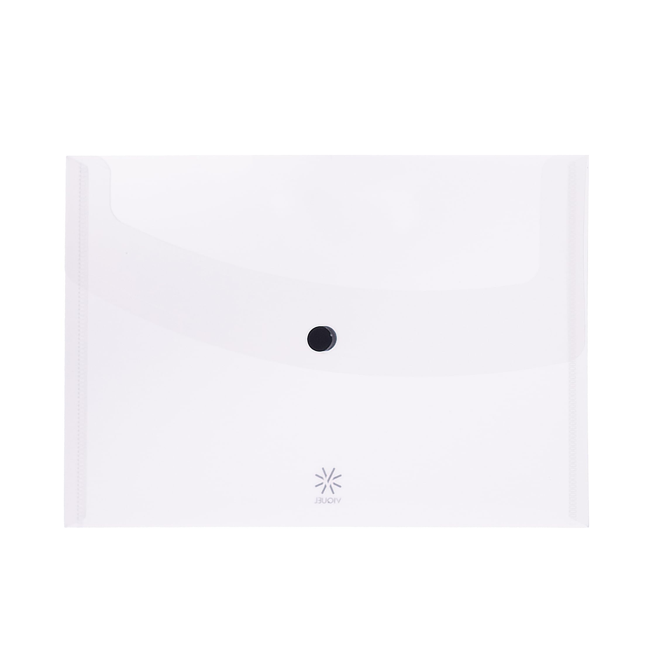 Viquel 017540-08 Pocket Plastic Door Documents A5 17 x 22 - Envelope Flat Closure Push Button Transparent