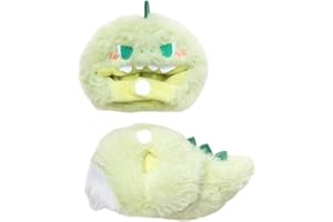 CALEMBOU Plush Doll Clothes, Cute Cartoon Animal Series Plush Doll Clothes Suit for Labubu, Kawaii Doll Clothes for Birthday Gifts (Green Dinosaur)(Only Clothes)