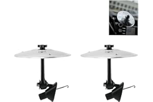 ELEGICKLIP Car Crash Cymbal Air Vent 2025 Mini Metal Drum Cymbal for Car Vent Make Driving Fun for Drummer Music Lovers (Silver 2PCS)