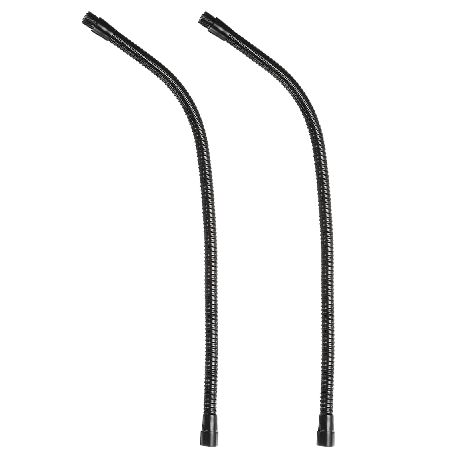 PATIKIL 20" Microphone Gooseneck, 2Pcs 5/8"-27 Thread Metal Universal Hose Flexible Arm Gooseneck Tube Extension for Multifunction DIY, Black