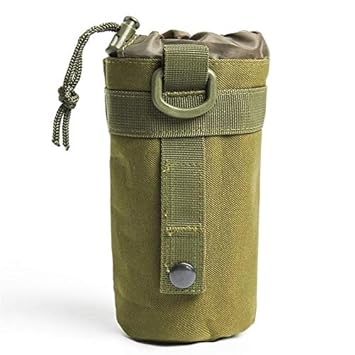 Tactical Water Bottle Pouch Foldable MOLLE Bike Water Bottle Holder Attachment Carrier for Backpack Wait Bag: OD