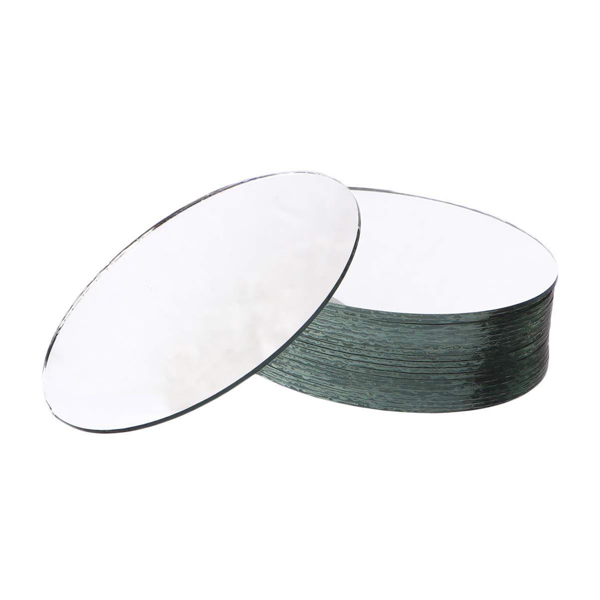 EXCEART 20pcs Oval Mirror Mini Mirror for DIY Crafts Arts Projects Traveling Framing Decoration L