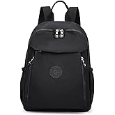 Tanweibago Mini Nylon Women Backpacks,11L Small Ladies backpacks Casual Lightweight Women Shopping Travel Daypack (Z2-Black)
