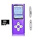 MP3 Player/Music Player,EVASA with a 16 GB TF Card Portable Digital Music Player/Video/Voice record/FM Radio/E-Book Reader,Ultra Slim 1.8''Screen (Purple)
