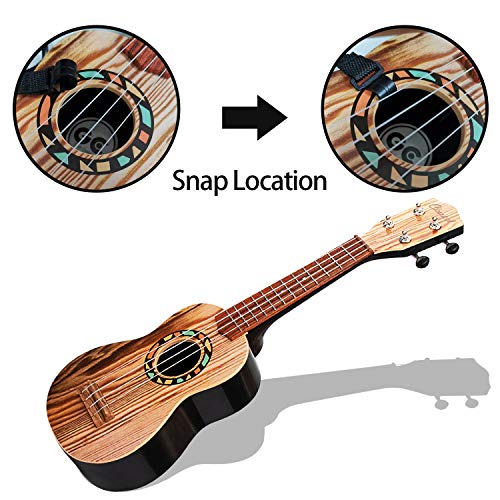 SAOCOOL Ukulele Guitar for Kids, 21 inch Ukulele Guitar Kids Guitar Toy, 4 String Child Guitar Toys for Girls and Boys - Thumbnail 3