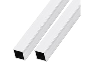 METALLIXITY Square Aluminum Tube (25mm x 25mm x 1mm x 300mm) 2Pcs, 6063 Aluminum Tubing - for Home Furnishing, Machinery