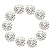 10pcs Rhinestone Button Flatback Decoration DIY 15mm Clear