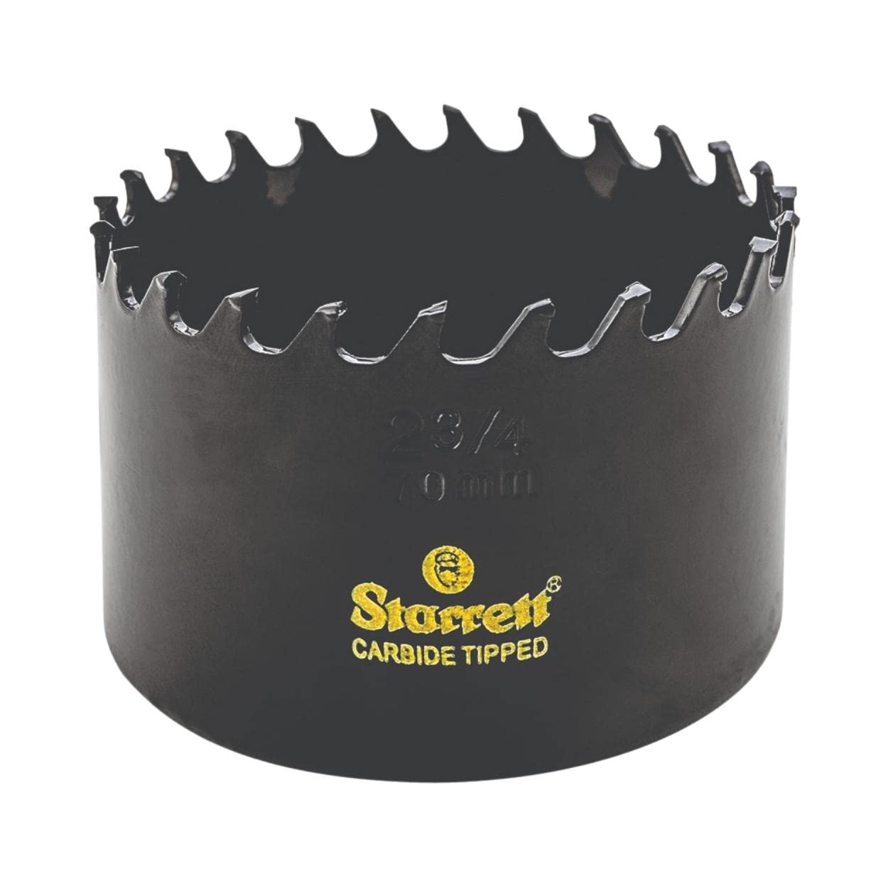 Starrett Tungsten Carbide Tipped Hole Saw - CT234 Deep Cut Holesaw Cutter - For Wood Suspended Flooring Reinforced Concrete & Fibreglass - 70MM — image 1