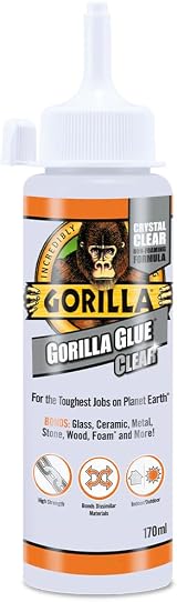 Gorilla Glue Clear 170ml - All Purpose, Water Resistant, Crystal Clear