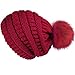 Womens Straw Hat Wide Brim Floppy Beach Cap Adjustable Sun Hat for Women UPF 50+ (Burgundy)
