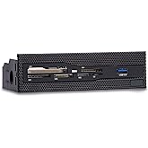 Wscoficey 5.25 Internal Card Reader Media Multi-Function Dashboard PC Front Panel USB 3.0 Support CF XD MS M2 TF