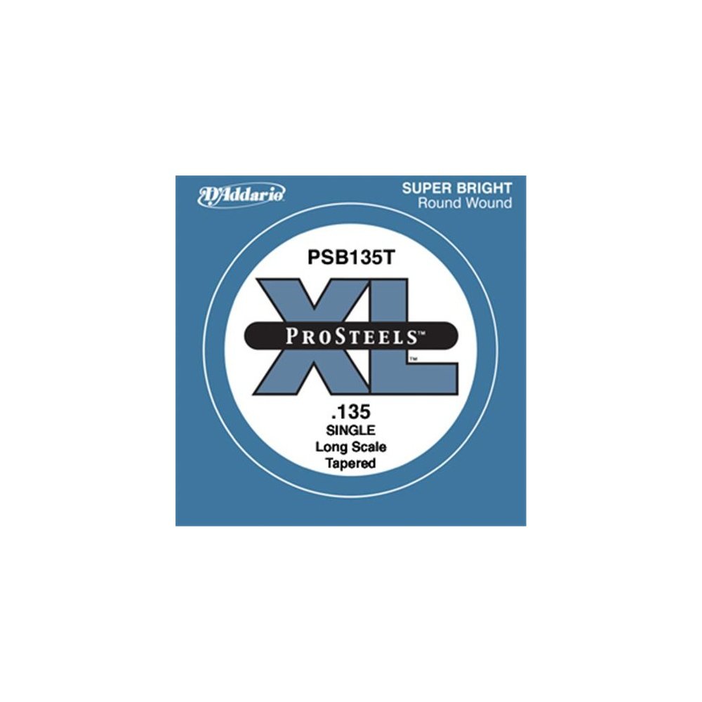 D'Addario .135 ProSteels Long Scale Tapered Single String for Bass Guitar