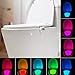 LED Toilet Bowl Night Light, Motion Sensor Activated Nightlights USB Rechargeable Colorful Toilet Light (1 PCS)