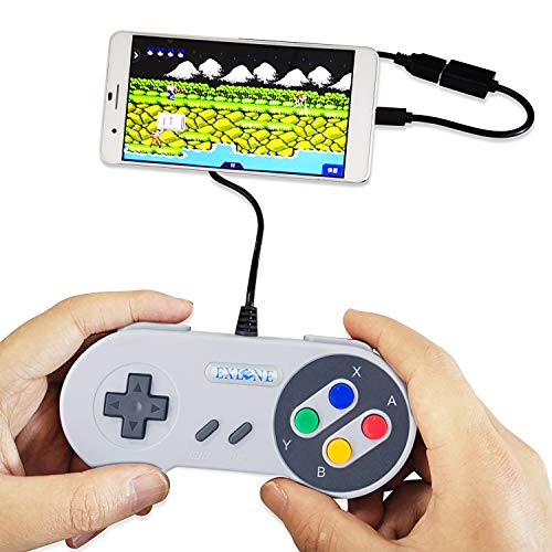 Exlene® Usb Controller Gamepads Joystick 10ft/3m (2pack),Usb Snes Controller Super Snes Classic Controller for PC Windows Ubuntu Raspberry Pi 3 Retropie Sega Genesis (Grey) - Thumbnail 5