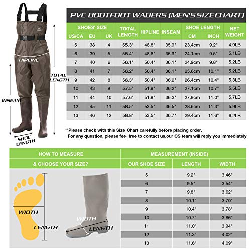 FISHINGSIR waders size 13 shoe 46 in the waist