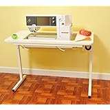 Arrow Gidget II Home Indoor Adjustable Sewing Machine Sturdy Craft Table White