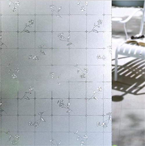 Viclover Creative design Self Adhesive Window Cling Frosted Privacy Vinyl Window Film Decorative Window Glass Film 17.71 inches by 78.74 inches