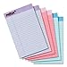 TOPS Prism Plus 100% Recycled Legal Pad, 5 x 8 Inches, Perforated, Assorted Colors: Pink, Orchid, Blue, Narrow Rule, 50 Sheets per Pad, 2 Sets of 6 Pads, Total of 12 Pads (63016)