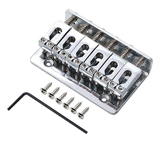 Hordion 65mm Hardtail Bridge Top Load Guitar Saddle Tailpiece for 6