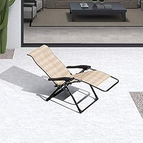 PURPLE LEAF Outdoor Zero Gravity Lounge Chair Patio Wicker Rattan Recliner Chairs Beach Pool Lawn Camping Indoor Office… 51dCs3X%2BUgL