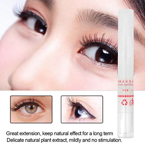 5ml Waterproof Natural Adhesive Glue, Waterproof Long Lasting Adhesive Glue Double Eyelid Glue for Creating Natural Double Eyelids Girls/Women Beauty