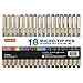 Shuttle Art 18 Pack Ultra Fine Point Tip Micro Line Pens – Waterproof Archival Ink & 11 Colors in 0.3MM Felt Tip - 7 Blacks in Tip Sizes 0.15MM to 0.5MM For Journaling Technical Illustrating Drawing