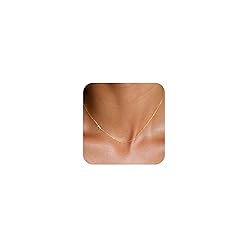 LuckFairy Gold Initial Necklace for Women, 14k Gold