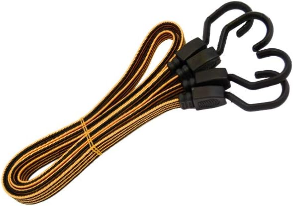 Good Bungees by UpCart, 3 ft Flat Bungees with Hooks (Pack of 2)