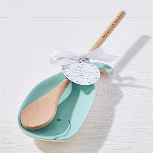 Twos Company Whale Spoon Rest With Spoon and Whale Butter Dish
