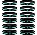 Inkstone Teal Awareness Ribbon Silicone Bracelets (12-Pack) - Wholesale Pack of 1 Dozen Unisex Wristbands for Men Women
