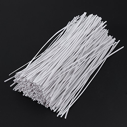 BESTOMZ 5.9" Plastic Wire Twist Ties Cable Wrap Organizer Ties, 500pcs (White)