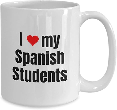 I Miei Regali Di Natale.Adoro I Miei Regali Di Insegnante Di Spagnolo Per Lui O La Sua Tazza Di Te Divertente Tazza Di Caffe Per Regalo Di Compleanno Di San Valentino Regalo Di Natale Amazon It Casa