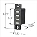 Magnadyne WC-USB-B 12V Wall Mount USB Charging 4 Ports 12-16V DC Input Included with Wall Plate