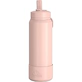 Hydrapeak 26oz Sport Insulated Water Bottle with Straw or Chug Lid, Leak & Spill Proof, Keeps Drinks Cold for 24 Hours, Hot for 12 Hours, Premium Stainless Steel Water Bottles (26oz, Peony)