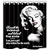 DRFLYCOOL Marilyn Monroe Shower Curtain Decor Black Background Bathroom Curtain,Waterproof Polyester Bath Curtain with Hooks