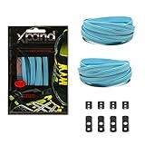 Xpand No Tie Shoelaces System with Elastic Laces - Baby Blue - One Size Fits All Adult and Kids Shoes