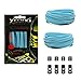 Xpand No Tie Shoelaces System with Elastic Laces - Baby Blue - One Size Fits All Adult and Kids Shoes