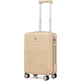 Hanke 20 Inch Carry On Luggage 22x14x9 Airline Approved PC Hard Shell Suitcases with Wheels TSA Luggage for Women Men Lightweight Travel Luggage(Cuba Sand)