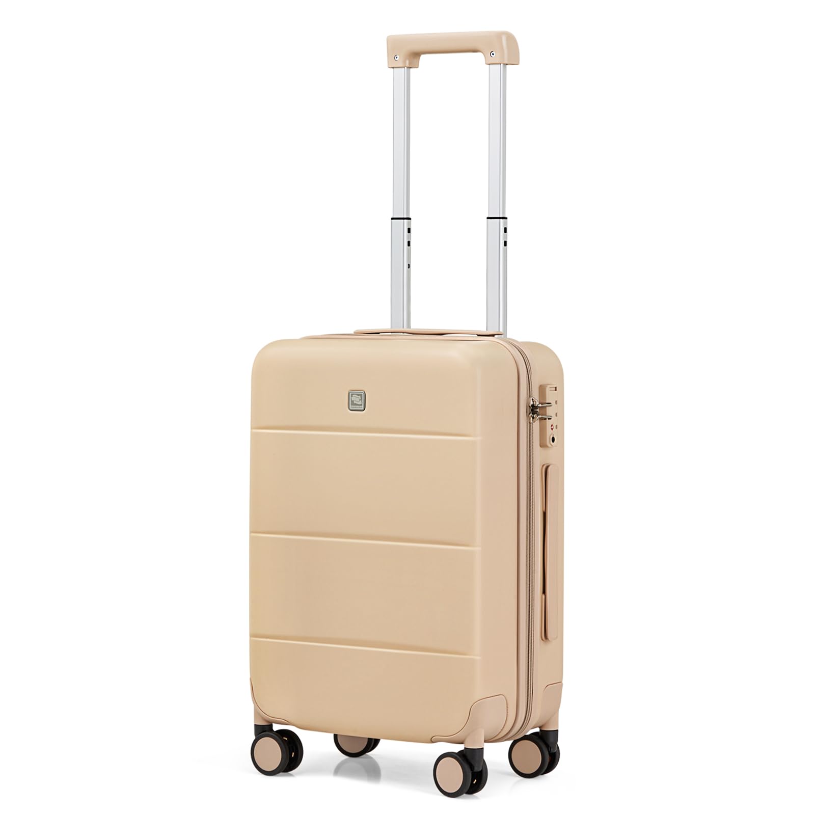 Photo 1 of Hanke 20 Inch Carry On Luggage 22x14x9 Airline Approved PC Hard Shell Suitcases with Wheels TSA Luggage for Women Men Lightweight Travel Luggage(Cuba Sand)