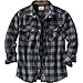 Legendary Whitetails Men's Standard Long Sleeve Fleece Button Up Shirt Casual Fit Thick Heavyweight, Graphite Plaid, Large
