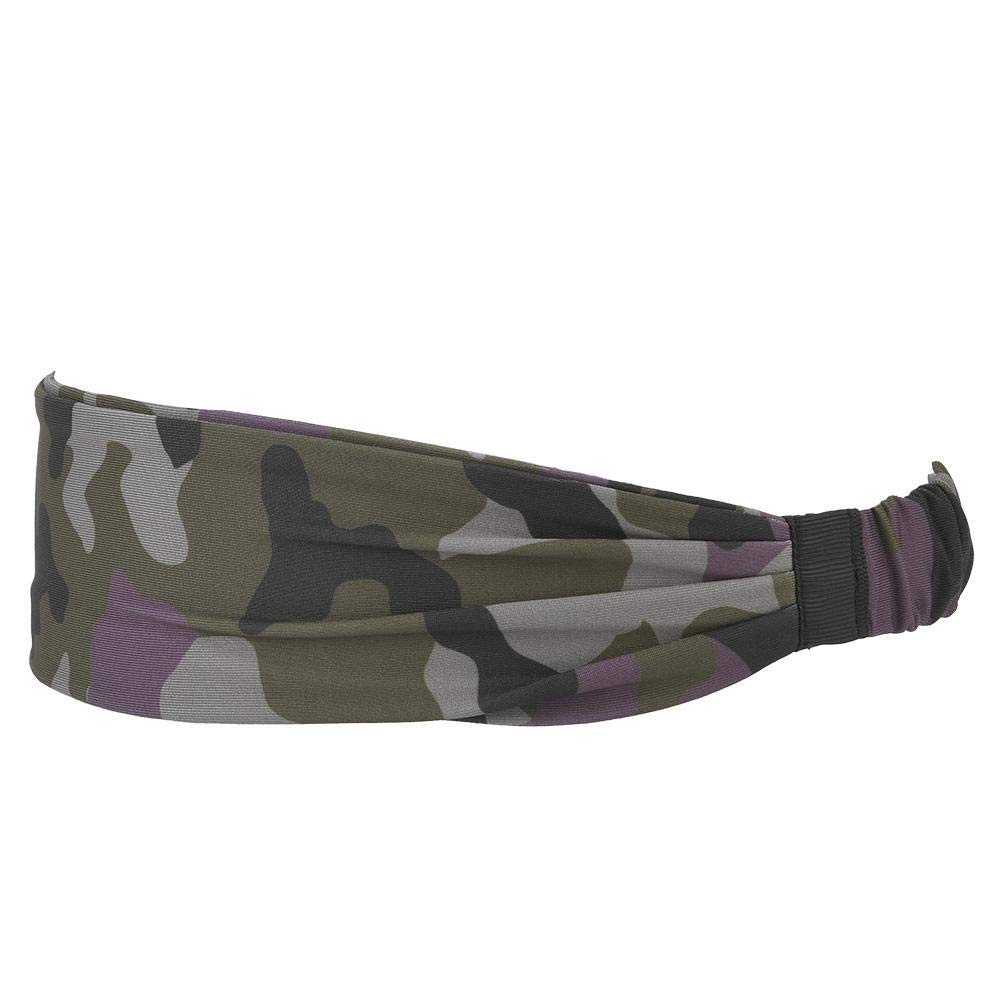 Sports Headband, Unisex Antibacterial Breathable Elastic Sweatband Hair Band for Fitness Running Yoga Workout Outdoor Activities Camo Headband