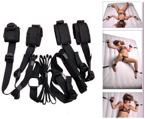 Adjustable Strap Kit for Women Men with Soft and Comfortable Cuffs - Adjustable Size Fit Almost Any Size Mattress and All People, Black